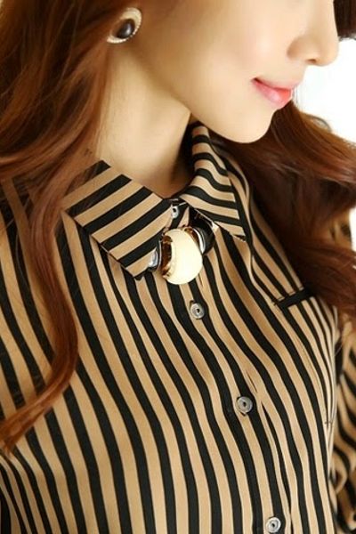 Áo somi sọc công sở ms1171