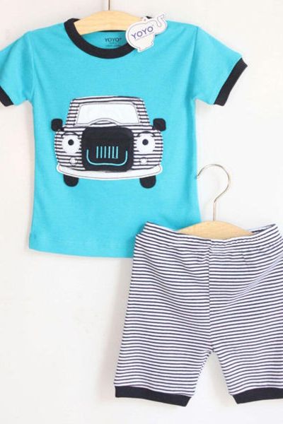 A17338 - bộ bé trai yoyo thêu đắp ô tôri 6size 1-6