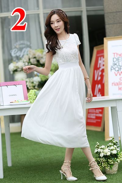 Đầm xoè phối ren d1054ht