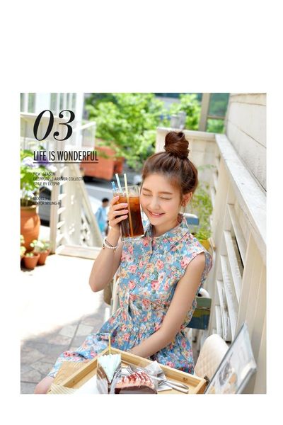 Đầm hoa xòe mùa thu - 0729