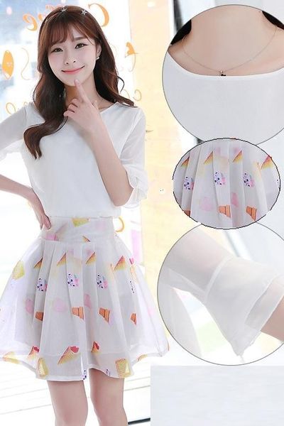 Set áo chân váy hoa bách hợp dv2402