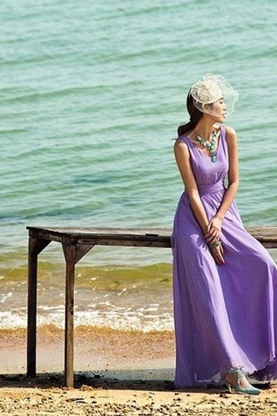 Đầm maxi tím dạ hội - 170 - gs1245