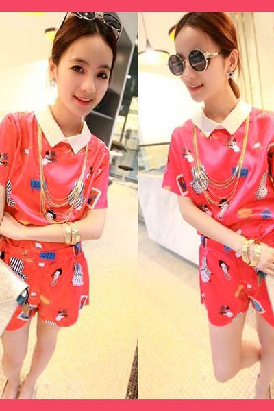 Set đồ bộ họa tiết girly - 1618