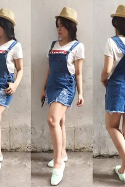 Váy yếm jean cực xinh