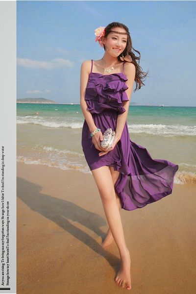 Đầm maxi mullet xếp tầng ms1199