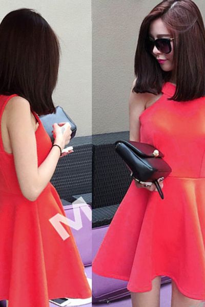 Đầm xòe cổ yếm lily - mc145