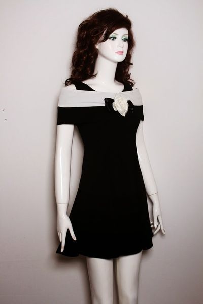 Đầm công sở diana phối hoa hồng - 0966