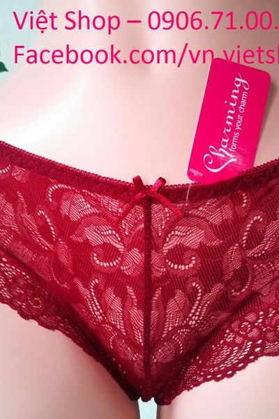 Cs01 bộ charming ren đỏ