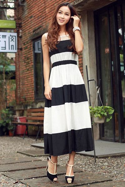 Đầm maxi sọc sang trọng le12222-210