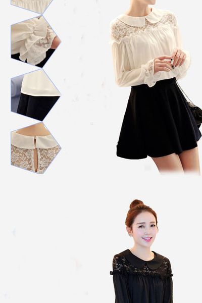 Ao vol phối ren tiểu thư