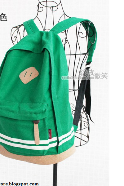 Balo canvas phối sọc