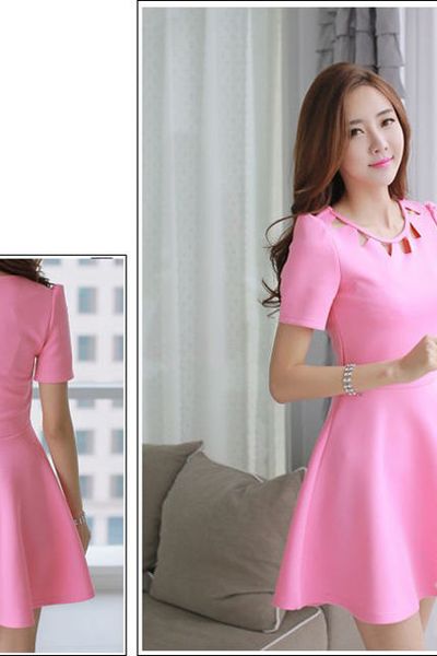 Đầm xòe cut-out tam giác - 1642
