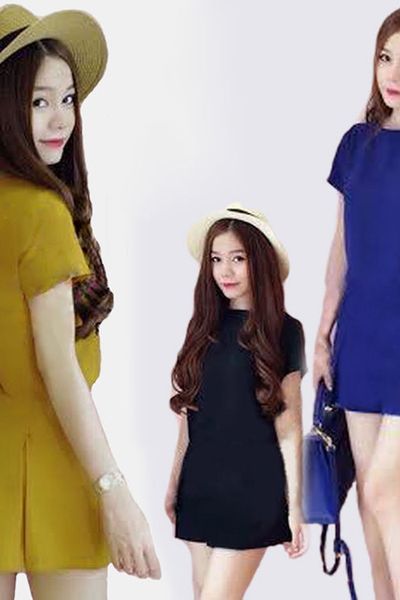 Set áo răng cưa chân váy xòe - mc159