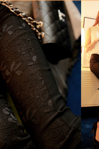 Quần kaki co giãn pha ren