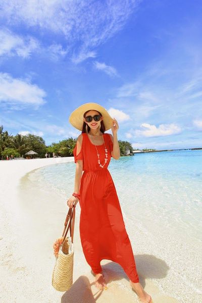 Đầm maxi cut out tay - mc155 mã 1280