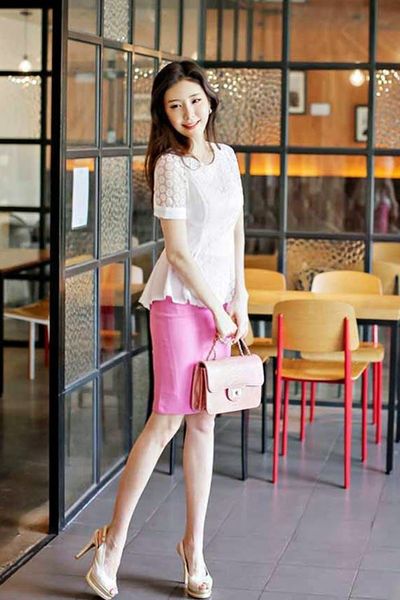 Áo somi peplum ren bi - mc125 mã 1194