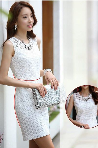 Đầm ren đồng tiền - 1419