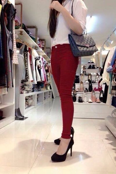 Quần skinny topshop lưng cao skinny