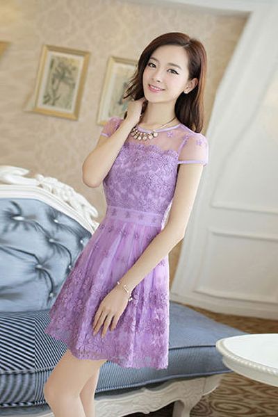 Váy ren xòe nữ tính