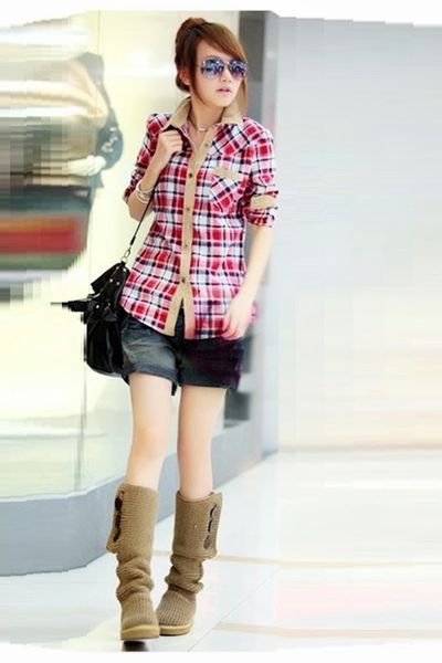 Áo somi caro viền màu - mc099 ms1276