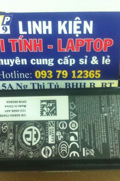 Sạc adapter laptop dell cục nhỏ 195v-334a - bh 12 tháng