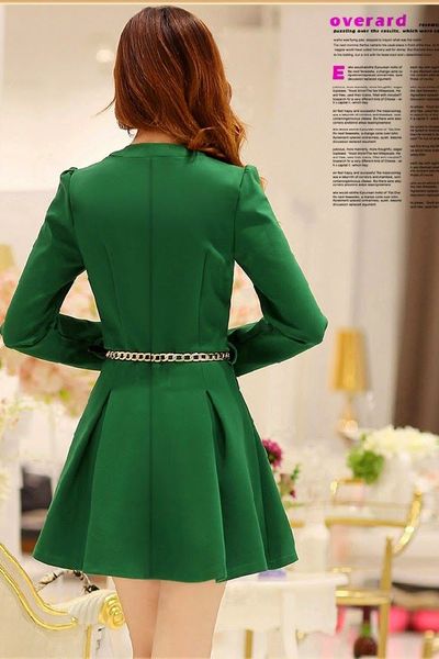 Đầm xòe cổ lãnh tụ chữ v ms1127