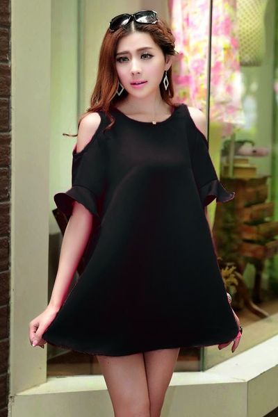 Đầm suông cutout cánh tiên - 0679