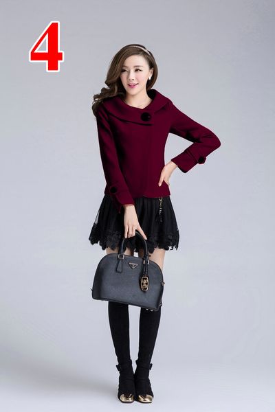 Áo khoác dạ kiểu dáng nút to đơn giản dễ thương sg975114vn-9300