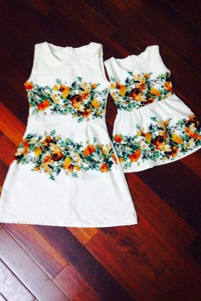 Combo đầm hoa mẹ và bé - 1377