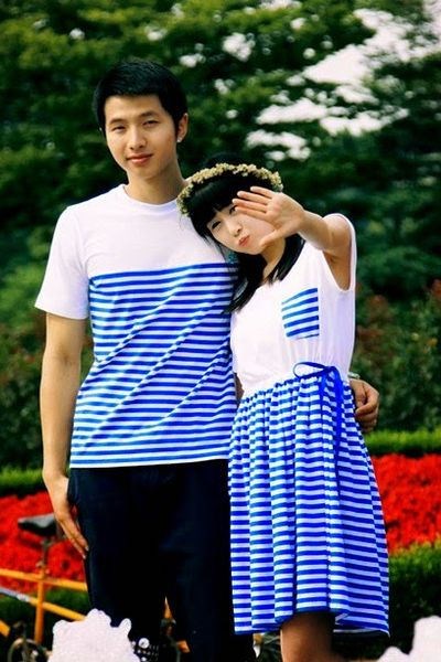 Set đồ đôi phối sọc - 0616