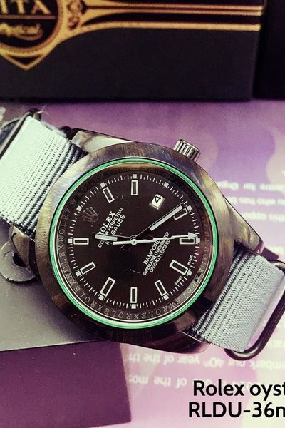 Đồng hồ armanidây dù dây đen mặt đen msdht-rolex oyster