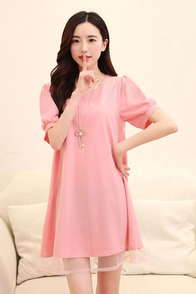 Đầm oversize phối lưới - mc135 mã 1439