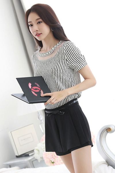 Áo somi cổ cách điệu - 1512