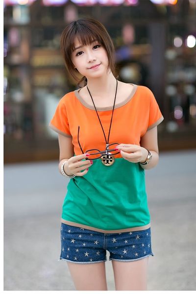 Áo thun phối màu sweety - 0449