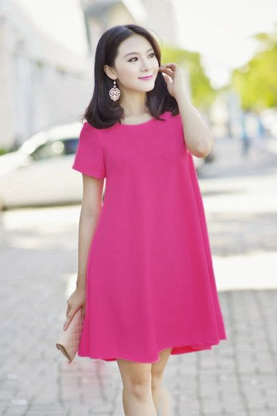 Đầm phom rộng oversize color
