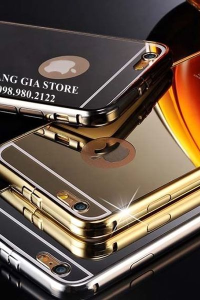 Ốp viền nhôm điện thoại iphone 6/6 mạ vàng tráng gương đẳng cấp