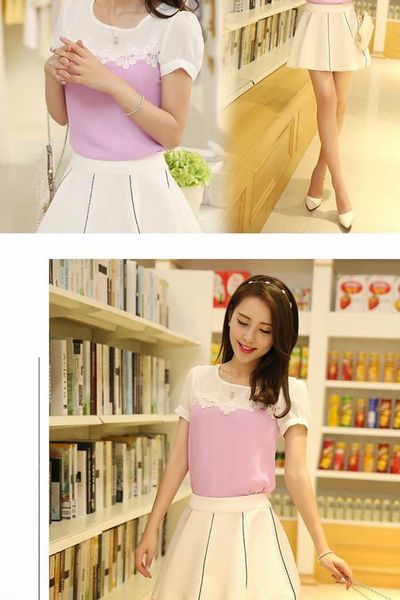 Áo voan phối ren bebe - 974