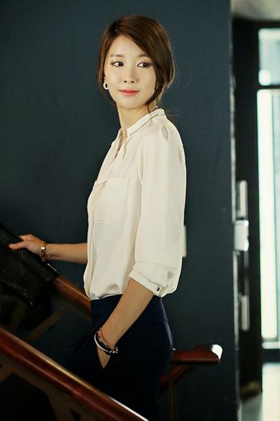 Áo somi cổ trụ phong cách - 0905
