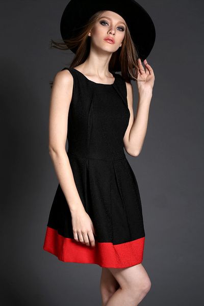 Đầm francy phối màu - 1433