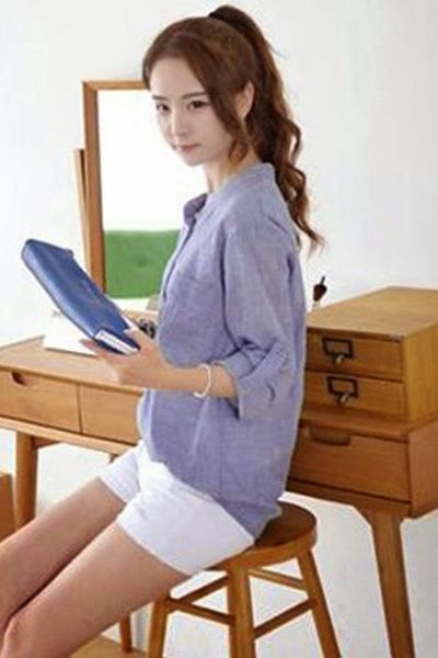 Áo somi cổ trụ cindy - 1369