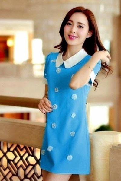 Đầm suông diamond kết hoa - 0657