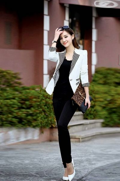 Áo vest công sở phối caro - ak0115