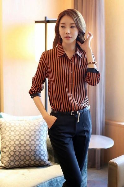 Áo somi sọc công sở ms1171