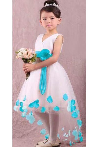 A18612 - 25/11đầm cô dâu nhí hoa rơi thân phi mờ lót kate thấm hút mồ hôisize 1-8