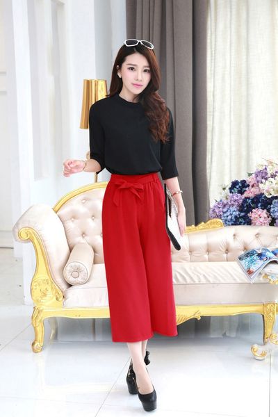 Set quần culottes - áo voan - 1457