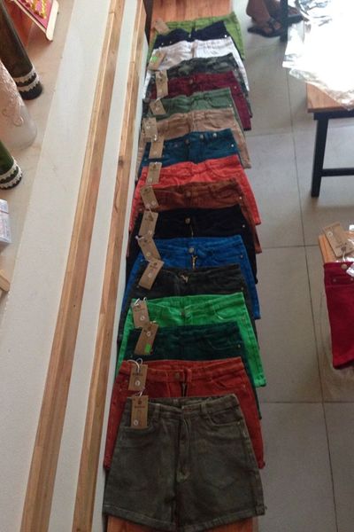 Quần short kaki nữ cạp cao