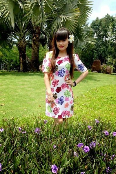 Đầm suông hoa mai - 0700