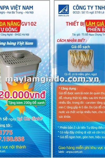 Cần tìm npp thiết bị làm giá đỗ sạch đa năng gv-102