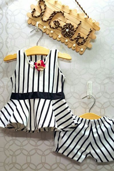 A17172 - bộ bé gái thun sọc hàn kèm chuỗi rời sugoldri 8size 1-8