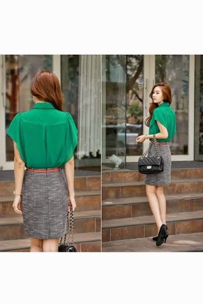 Áo voan cánh tiên xếp ly - 0707